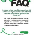NYSC NERD Clearance Slip For NYSC Registration [MUST READ]
